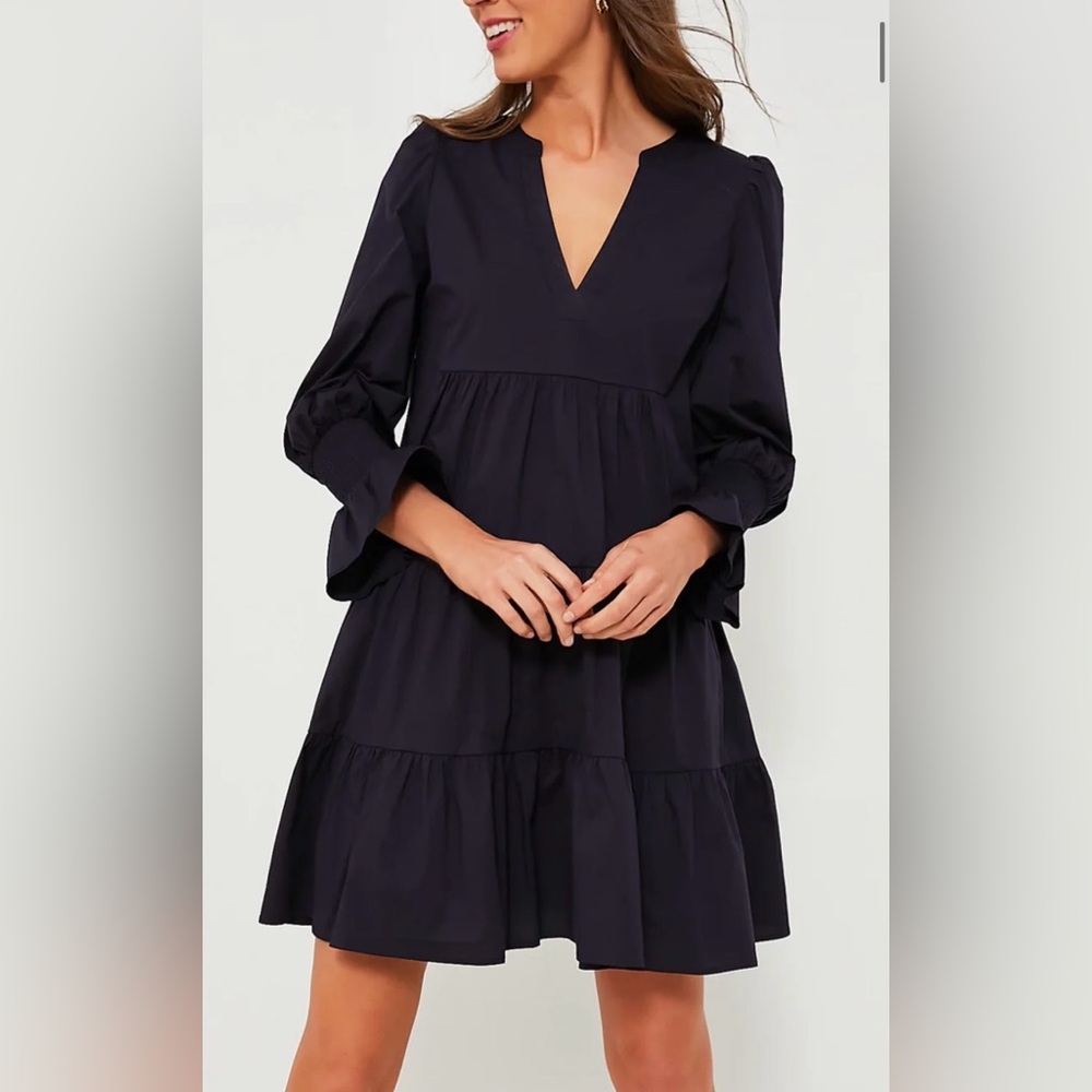 Tuckernuck Navy Cotton Poplin Kenzo Dress